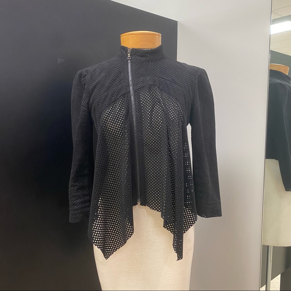 Bcbgmaxazria Perforated Suede Jacket- Like New